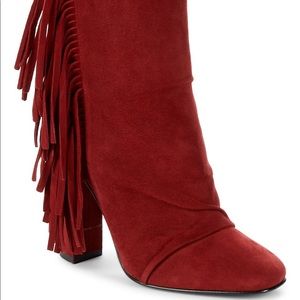 Giuseppe Zanotti Fringe Suede Heeled Booties